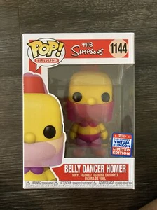 Funko Pop Television Belly Dancer Homer #1144 OFFICAL STICKER! Free Protector - Picture 1 of 6