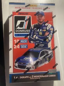Panini Donruss Nascar Racing 2018 caja de pasatiempos sellada de fábrica 1 automático 2 memorias por caja - Imagen 1 de 1