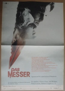 (D05) DDR-Kinoplakat DAS MESSER Glenn Close / Jeff Bridges - Picture 1 of 1