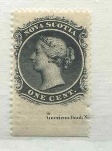 Nova Scotia 1860 1 cent mint o,g. hinged with selvage - Picture 1 of 1