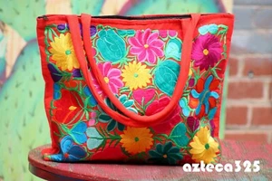Mexican Embroidered Large Purse 17"x15" - Picture 1 of 23