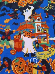 De colección Halloween Calabazas Fantasma Bruja Casa Embrujada Tela Mantel Grande Brilla - Imagen 1 de 7