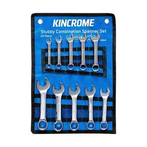 Kincrome Stubby Combination Spanner Set 10 Piece - Metric K3043 - Picture 1 of 3