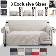 Sofa Slip Covers Reversible Waterproof Quilted Throw Pet Protector Couch Cover