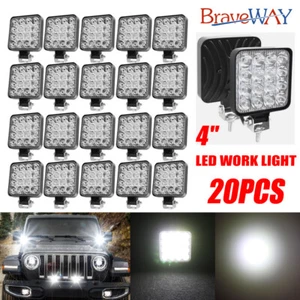 20x 48W LED Work Light Bar Offroad Boat Car Tractor Truck SUV UTV Fog Lamp Spot - Picture 1 of 12