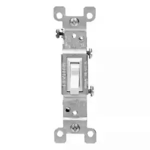 Leviton M24-01451-2WM 15 AMP einpoliger Schalter, weiß (9er-Pack) - Bild 1 von 5