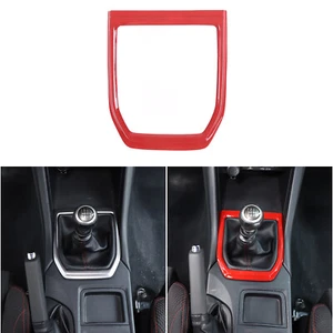 Cubierta de borde de palanca de cambio interior ABS roja para Subaru WRX 2022-2024 - Imagen 1 de 16