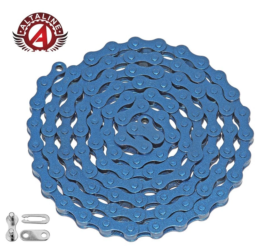 LODO BLUE SINGLE SPEED BICYCLE CHAIN VINTAGE SCHWINN STINGRAY CRUISER BMX BIKE. - Image 1 of 1