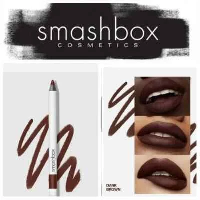 SMASHBOX BE LEGENDARY DARK  BROWN LINE+PRIMER LIP PENCIL 1.2G/0.04OZ NIB - Image 1 of 2