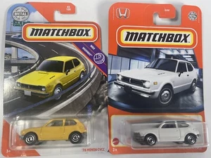 Matchbox 1976 Honda CVCC Civic bianco e giallo - Foto 1 di 15