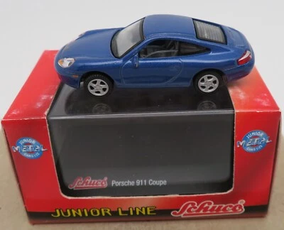 A Micro IN Metallo Die Cast Schuco Porsche 911 Coupé Blu Scuro 1/72 IN Box # - Immagine 1 di 4