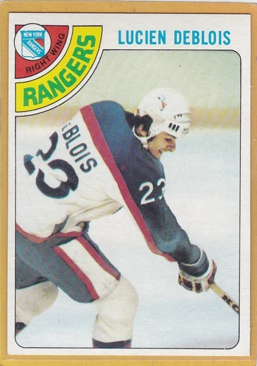 1978-79 TOPPS HOCKEY LUCIEN DEBLOIS ROOKIE #136 RANGERS NM/NM+ *A10530 - Image 1 of 1