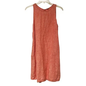 Garnet Hill 100 % Leinen ärmelloses Kleid Damengröße 6 reifer Lagenlook - Bild 1 von 11