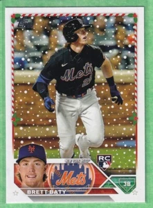 2023 Topps Holiday #H151 Brett Baty New York Mets Rookie - Picture 1 of 2