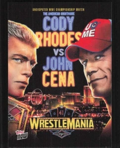 Cody Rhodes John Cena 2025 Topps Now WWE #WM1 WrestleMania In Hand #WM1 - Photo 1 sur 2