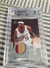 2004-05 lebron james sp game used patch card bgs 9 mint 2nd year /100 cavs