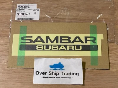 Subaru Genuine Sambar Black Rear Emblem Seal Name Decal Sticker OEM JDM - Image 1 of 4