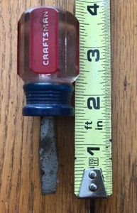 VINTAGE CRAFTSMAN STUBBY FLAT HEAD SCREWDRIVER 4151 Q WF 1/4" - Picture 1 of 6