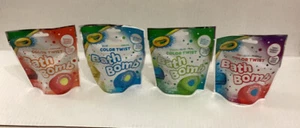 LOTE de 4 Crayola Color Twist Bath Bomb Fizz para niños varios colores aromas nuevos - Imagen 1 de 5