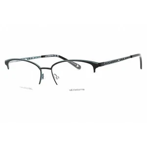Liz Claiborne Women's Eyeglasses Black Teal Cat Eye Frame Clear Lens L 673 ETJ - Picture 1 of 2