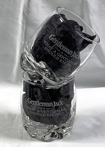 2 New Etched What a Gentleman Should Know Jack Daniels Whiskey Glasses 10 oz - Picture 1 of 5