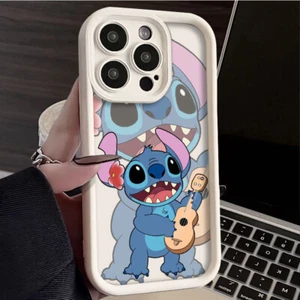 For iPhone Samsung Xiaomi Cute Cartoon Stitch Case ShockProof Phone Cover Back - Picture 1 of 8