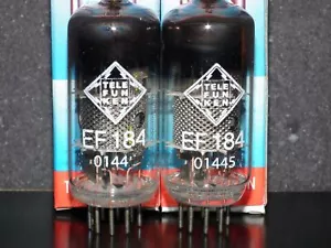 Platin passendes Paar (2 Röhren) EF184 Telefunken 6EJ7 Westdeutschland - Bild 1 von 9