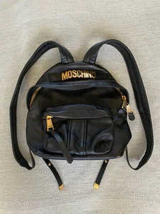 Moschino Couture x JS Limited Edition Black Leather Backpack w/ GOLD Hardware - Picture 1 of 10