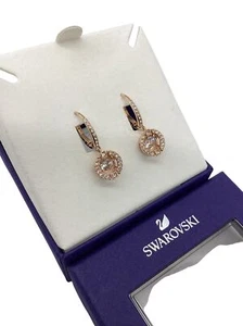 Swarovski Crystal Earrings Round Drop Design with Original Box - Picture 1 of 7