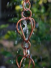 Hearts Pure Copper  Rain Chain