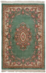 RRA 6x9 Chinese Aubusson Design Pistachio Green Rug 19633 - Picture 1 of 7