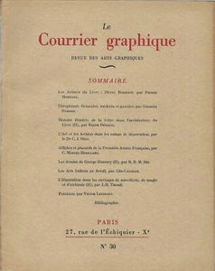 Le COURRIER GRAPHIQUE N° 30 / 1947 = P. BONNARD + RENAUDOT +Déportation + ROMNEY - Imagen 1 de 3
