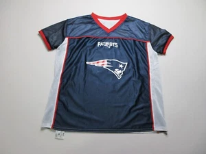 NFL Blue New England Patriots Short Sleeve Flag Football Jersey Youth Size XL - Picture 1 of 6