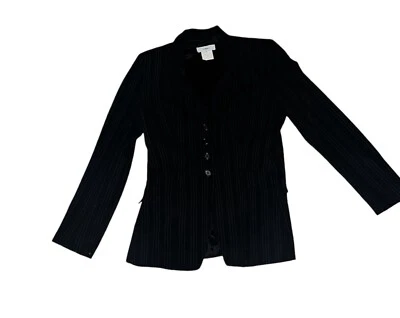 Traje Pantalón Vintage Vertigo Paris Rayas Talla Chaqueta XL, Pantalones 40/8 Sirena Oficina Foto 1 de 4