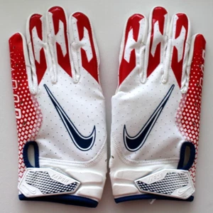 Nike Vapor Jet 6.0 Football Gloves Men's Large White/Blue/Red - Picture 1 of 3