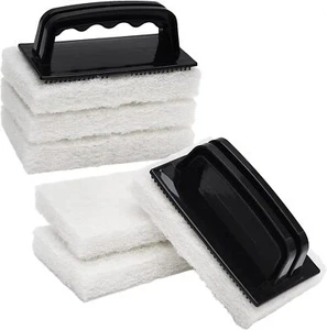 Set Scrubber con Manici, Pastiglie Lavaggio Bagno Antigraffio, Scrubber Vasca da Bagno con - Foto 1 di 3