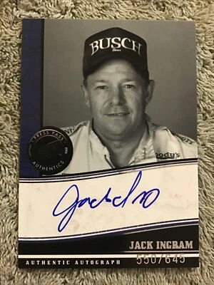 2006 Press Pass Legends JACK INGRAM Authentic Autograph Nascar #d/650 - Image 1 of 4