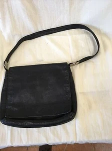 Kenneth Cole New York Black Leather Purse w/ Shoulder Strap 10”Wx8”H Good Cond. - Picture 1 of 10