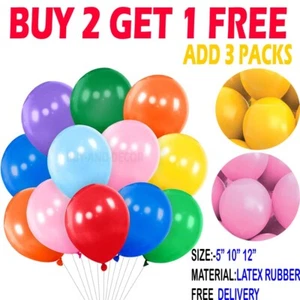 100 X Latex PLAIN BALOON BALLONS helium BALLOONS Quality Party Birthday Wedding - Picture 1 of 16