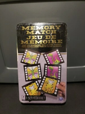 Spin Master Memory Match Game With Metal Tin Childrens Game English/French (New) - Image 1 of 4