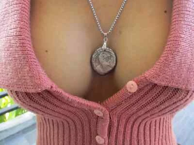 Medaglia o ciondolo romano, argento puro + catena in acciaio - Immagine 1 di 3