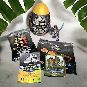 Jurassic World Captivz Epic Evolutions Pop & Lock Color Change Dilophosaurus - Picture 1 of 11