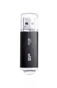 Silicon Power 64GB Blaze B02 USB3.1 Flash Drive SP064GBUF3B02V1K - Black - Picture 1 of 2