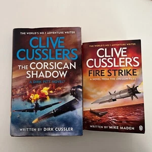 Clive Cussler Books x 2 - Corsican Shadow (2023) And Fire Strike (2023) - Picture 1 of 2