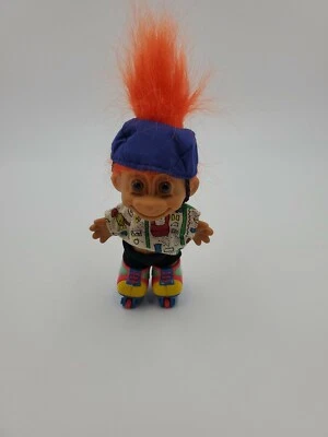 Sombrero patinador vintage Russ Troll de 4 1/2 pulgadas pelo rojo Foto 1 de 4