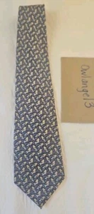 Vineyard Vines Marthas Vineyard blaue Krawatte mit Meerjungfrau-Druck aus 100 % Seide - hergestellt in den USA - Bild 1 von 7