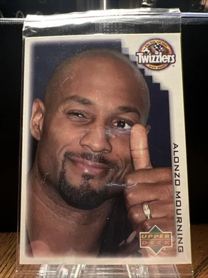2002 Twizzlers Alonzo Mourning #6 Upper Deck cartão promocional de basquete calor lacrado - Imagem 1 de 2