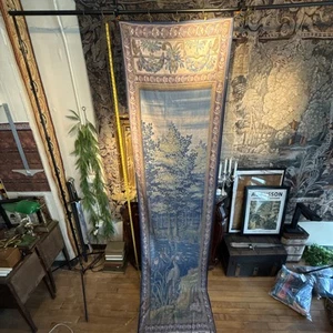 Super langer vertikaler italienischer Renaissance Wandteppich Stoffdruck 126 Zoll oder 3,2 m - Bild 1 von 5