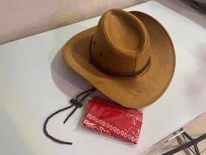 Cowboy Hat with Red Bandana Set - Picture 1 of 3