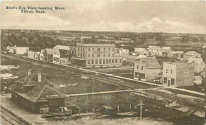 c1910 Ellfros Sauk Canada Birdseye View Looking West Private Postcard 25-9313 - Picture 1 of 2